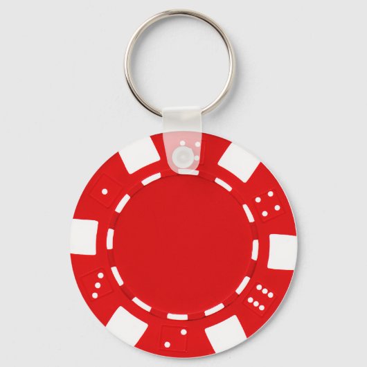 Porte-clés puce de poker rouge (Recto)