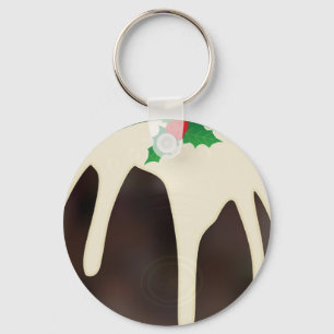 Porte-clés Pudding de Noël aux pelouses,