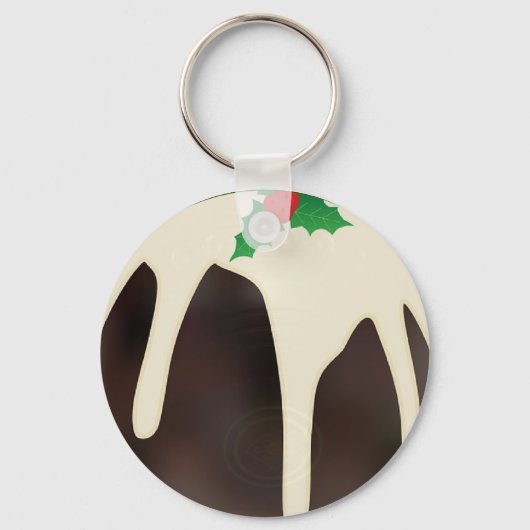 Porte-clés Pudding de Noël aux pelouses, (Recto)