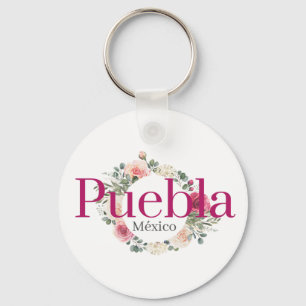 Porte-clés Puebla Mexique Destination de Voyage Demoiselle d'