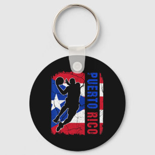Porte-clés Puerto Rican Sketll Player Porto Rico Drapeau Esqu