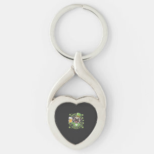 Porte-clés Pug amusant de la Saint-Patrick avec chope de bièr
