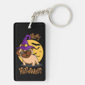 Porte-clés Pug Halloween (Dos)