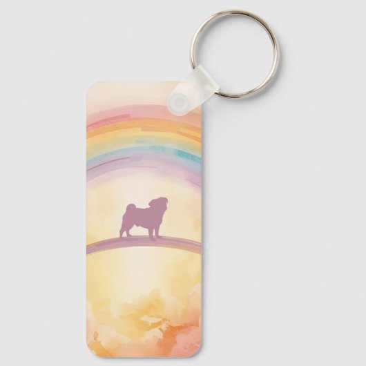 Porte-clés  Pug Memorial Keychain with Music QR Code (Verso)