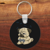 Porte-clés Pug Pew Manette Mignon Hob (Recto)