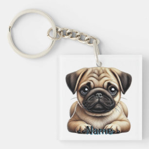 Porte-clés Pug puppy