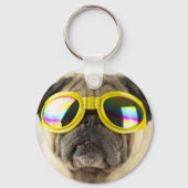 Porte-clés Pug with Goggles (Recto)