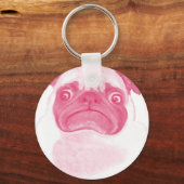 Porte-clés Puggy PINK Grumpy personnalisée (Recto)
