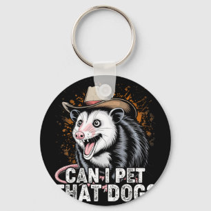 Porte-clés Puis-je caresser ce mème de chien amateur d'animau