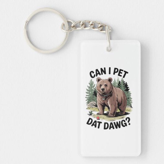 Porte-clés Puis-Je Pet Dat Dat Dawg ? (Devant)