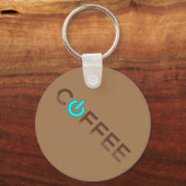 Porte-clés Puissance du café (bleu) (Verso)