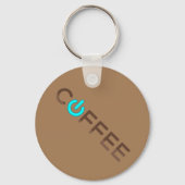 Porte-clés Puissance du café (bleu) (Verso)