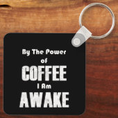 Porte-clés Puissance du café (en blanc) (Verso)