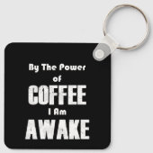 Porte-clés Puissance du café (en blanc) (Dos)