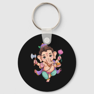 Porte-clés Puja hindou Ganesha Dieu éléphant Inde Méditation