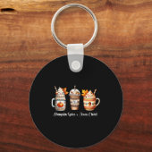 Porte-clés Pumpkin Sce And Jesus Christ Women Christan Fall C (Recto)