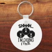 Porte-clés Pun haltérophilie Shhh I'm Doing Math Workout Weig (Recto)