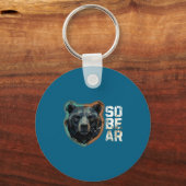 Porte-clés Pun Sober Bear SoBear Recovery Sobriety Laugh (Recto)