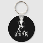 Porte-clés Punk Kitten Cat With Mohawk Nge Gothic Design (Recto)
