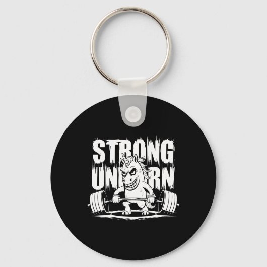 Porte-clés Punk Poids Bodybuilding Unicorn (Recto)