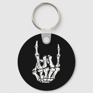 Porte-clés Punk Rock Skeleton Cool Rocker Halloween Hommes Fe