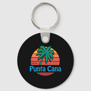 Porte-clés Punta Cana Rétro Été Palmier Plage Cadeau Hommes W