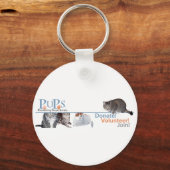 Porte-clés PUP Logo Merchandises avec chats (Recto)