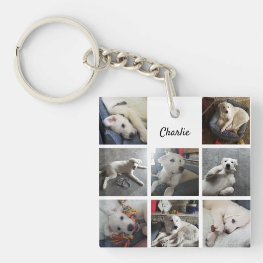Porte-clés Puppy Photo Collage Cute Dog ou Pet (Devant)