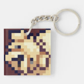Porte-clés Puppy Pixelart, Pixel Art (Dos)