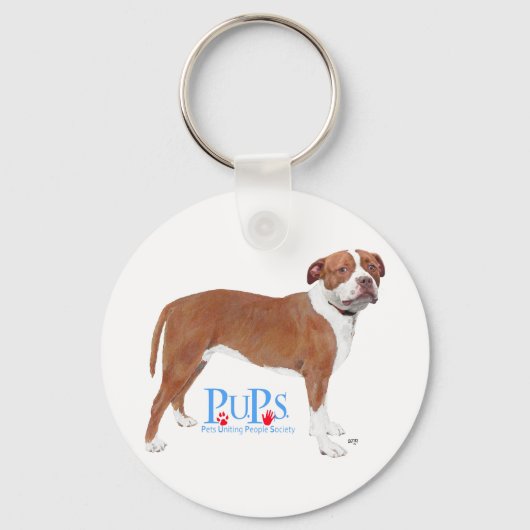 Porte-clés PUPs Sauvée Pit Bull (Recto)