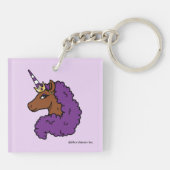 Porte-clés Purple Afro Unicorn (Dos)