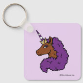 Porte-clés Purple Afro Unicorn (Recto)