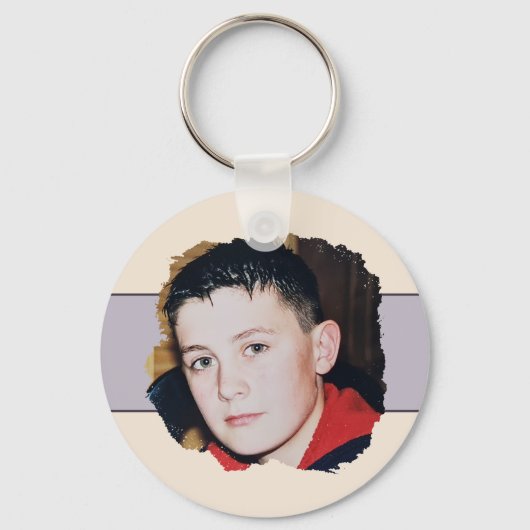 Porte-clés Purple ajouter la photo florale initiale (Verso)