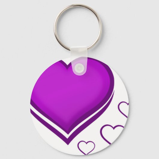 Porte-clés Purple Coeur-Loves_ (Recto)