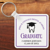 Porte-clés Purple Dental School Custom Graduation Cadeau (Recto)