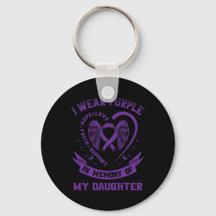 Porte-clés Purple En Mémoire De Ma Fille Cancer Pancréatique