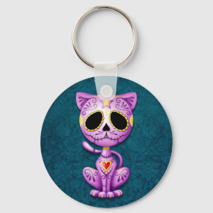 Porte-clés Purple et bleu Zombie sucre Kitten