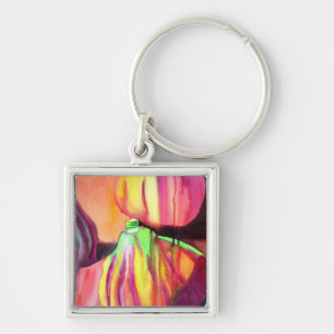 Porte-clés Purple figs original art watercolor drip painting