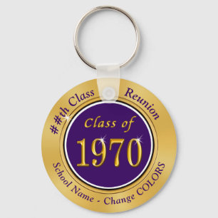 Porte-clés Purple Gold Class of 1970 50th Class Reunion Gift