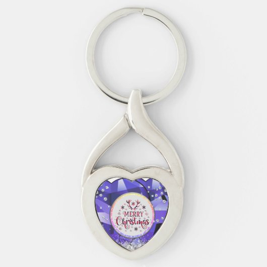 Porte-clés Purple Gorgey Emerald Joyeux Noël (Devant)