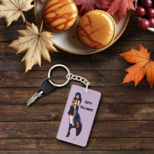 Porte-clés Purple Halloween jolie sorcière
