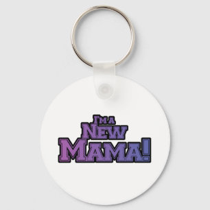 Porte-clés Purple Je suis un nouveau t-shirts et cadeaux Mama