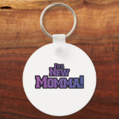 Porte-clés Purple Je suis un nouveau t-shirts et cadeaux Momm (Recto)