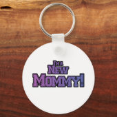 Porte-clés Purple Je suis une nouvelle maman Tshirts et cadea (Recto)