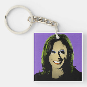 Porte-clés Purple Kamala Harris Pop Art
