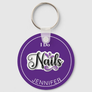 Porte-clés Purple Moderne I Do Nails Nail Technicien Porte - 