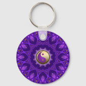Porte-clés Purple or rose énergie guérir Mandala (Verso)