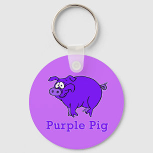 Porte-clés Purple Pig on Apparel, Mugs, Baby Shirts