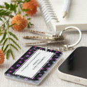 Porte-clés Purple Pink Blue Empreintes de pattes Professionne (Devant droit)