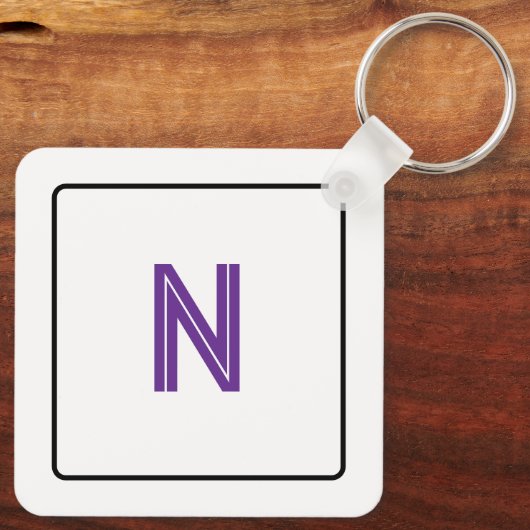 Porte-clés Purple Tulip Monogram Backside (Verso)